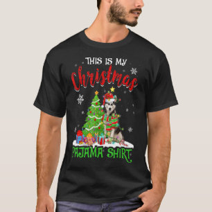 Camiseta Perro Husky Santa Siberiano Este Es Mi Navidad Paj