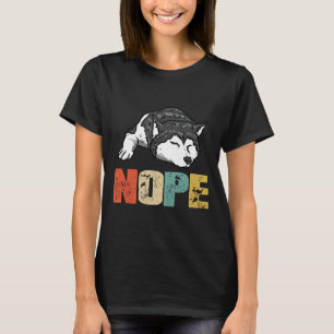 Camiseta Perro Husky Siberiano 21 vintage Nope Funny