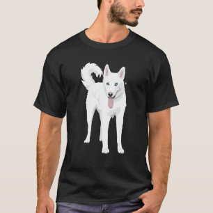 Camiseta Perro Husky Siberiano Blanco