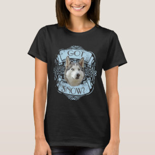 Camiseta Perro Husky Siberiano Con Nieve