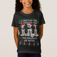 Perro Husky Siberiano Cuerdo Árbol De Navidad Ugly