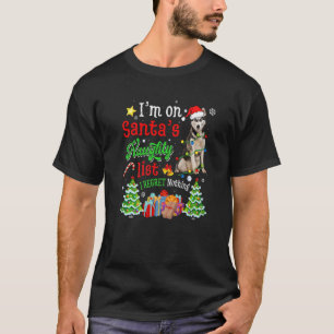 Camiseta Perro Husky Siberiano en la traviesa navidad