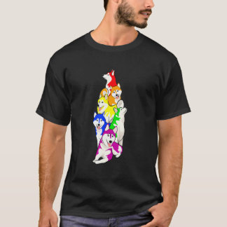 Camiseta Perro Husky Siberiano Orgullo Gay Bandera Lgbt Arc