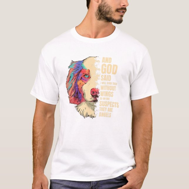 Camiseta Perro I Angel God Won Animal Paw Puppy (Anverso)