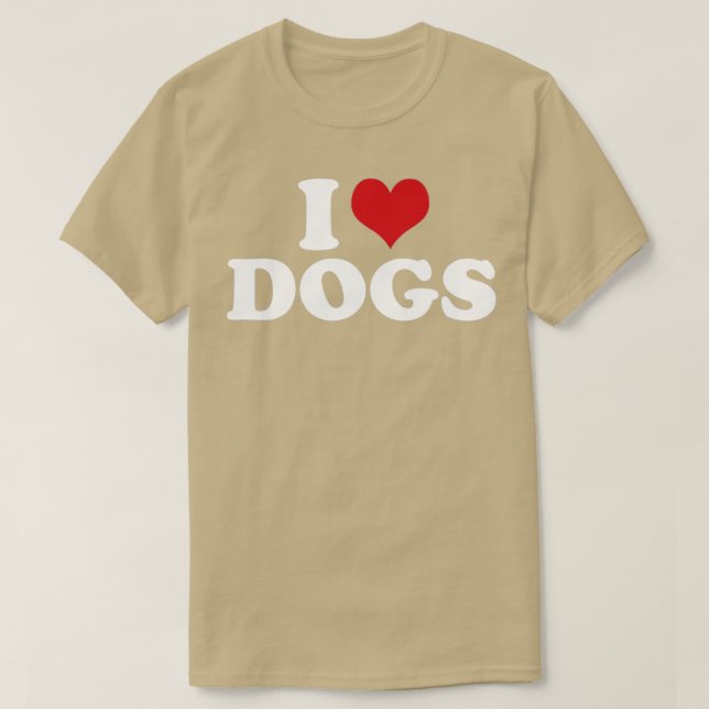Camiseta Perro I Love Dogs1 (Diseño del anverso)