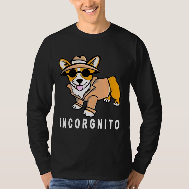 Camiseta Perro Incognito de Corgi Puppy (Anverso)