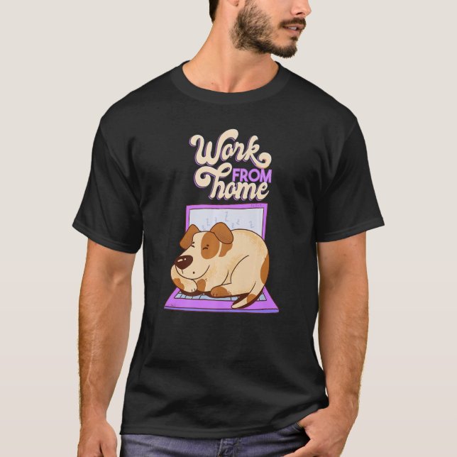 Camiseta perro independiente de trabajo (Anverso)