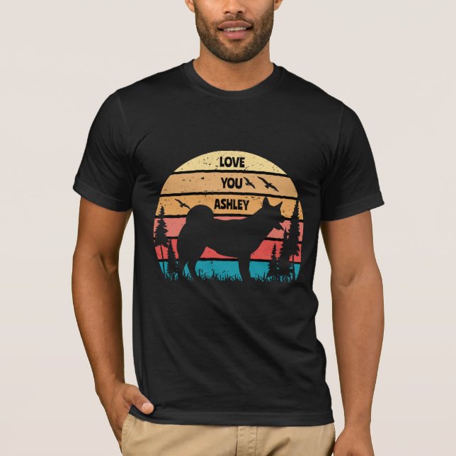 Camiseta Perro inu chiba retro vintage (Anverso)