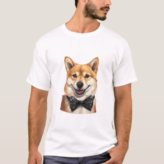Camiseta Perro Inu con corbata
