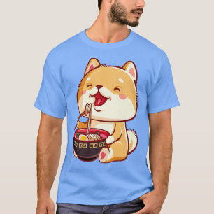 Camiseta Perro Inu Shiba comiendo Ramen 2815