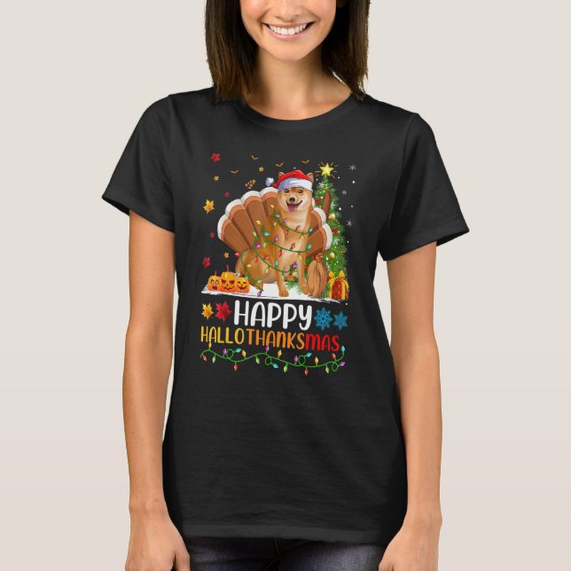Camiseta Perro Inu Shiba Feliz Shiba Inu Hellothanksmas (Anverso)