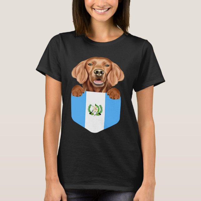 Camiseta Perro irlandés de la bandera de Guatemala en el bo (Anverso)