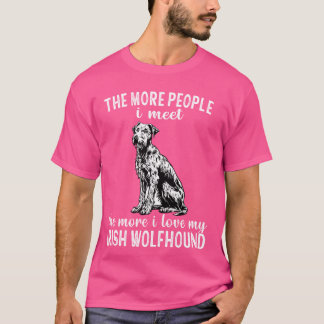 Camiseta Perro irlandés más gente que conozco más amo a los