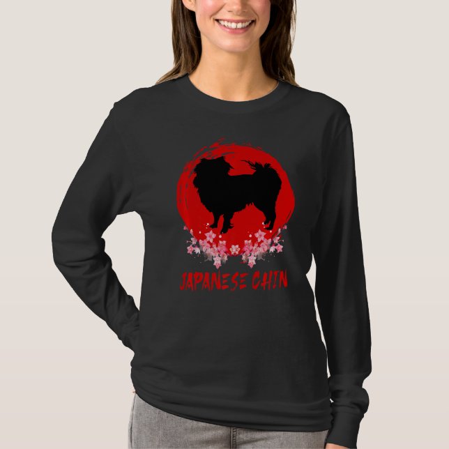 Camiseta Perro japonés chino engendra perrito de cachorro (Anverso)