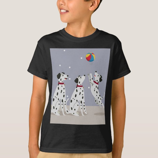 Camiseta perro juega voleibol (Anverso)