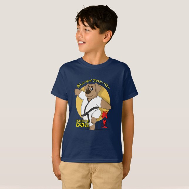 Camiseta Perro Karate | Niños (Anverso completo)
