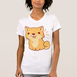 Camiseta Perro Kawaii Shiba