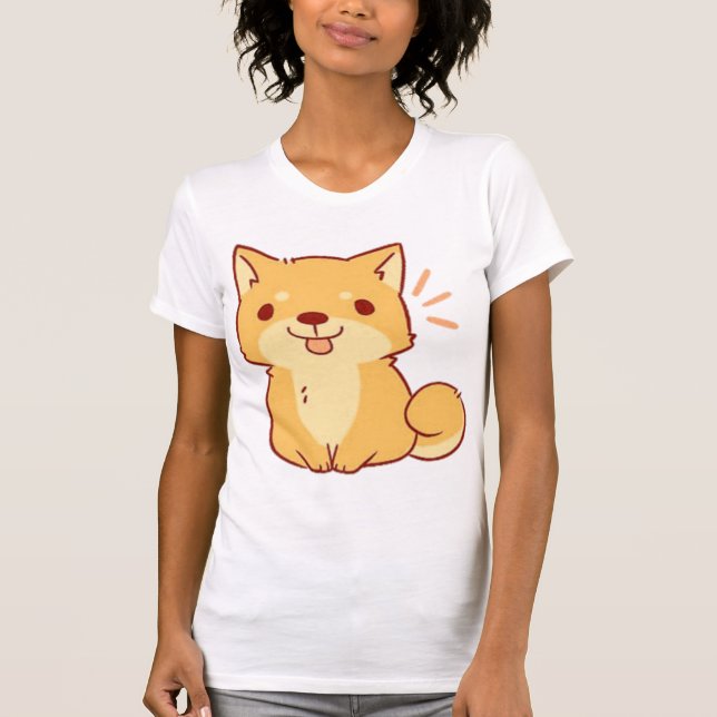 Camiseta Perro Kawaii Shiba (Anverso)
