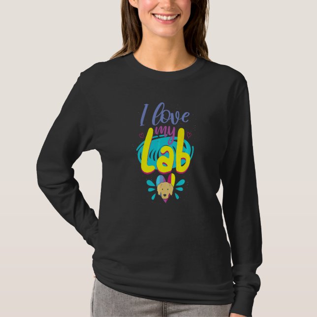 Camiseta Perro Lab Retriever Amor Perro Dorado Labrador  2 (Anverso)