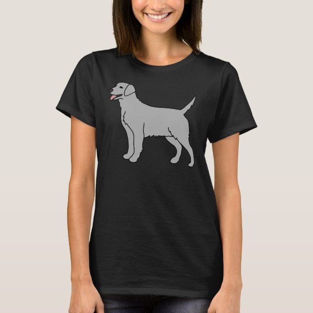 Camiseta Perro Labrador Gris Claro (Anverso)