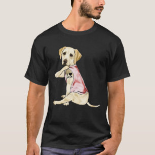 Camiseta Perro Labrador Me encanta mamá perro tatuado día d