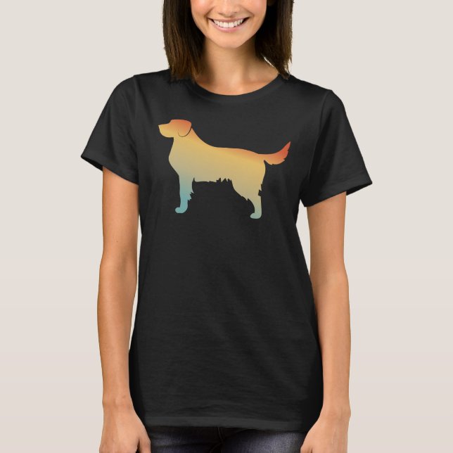 Camiseta Perro Labrador recuperar máscara de silueta (Anverso)