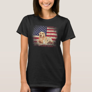 Camiseta Perro Labrador Retriever 4 De Julio Bandera Americ