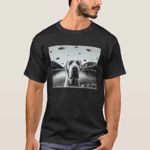 Camiseta Perro Labrador Retriever Alien OVNI Selfie