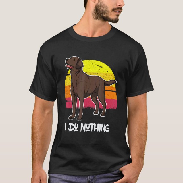 Camiseta Perro Labrador Retriever Atardecer 37 (Anverso)