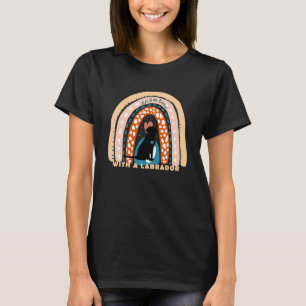 Camiseta Perro Labrador Retriever con Arcoíris Patrón 1