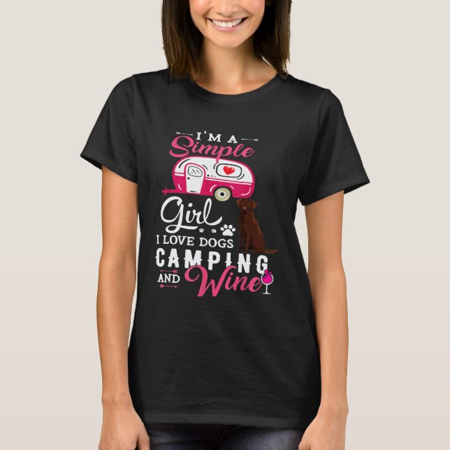 Camiseta Perro Labrador Retriever de Chocolate  Amar Perros (Anverso)