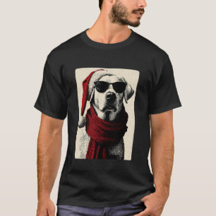 Camiseta Perro Labrador Retriever de Navidad con Gafas de S