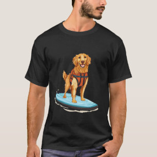 Camiseta Perro Labrador Retriever Dorado Lindo Remando en N