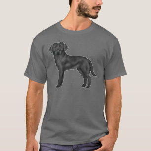 Camiseta Perro Labrador Retriever Negro Arte de Lab Negro