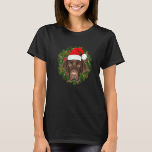 Camiseta Perro Labrador Retriever Santa Feliz Navidad Perro