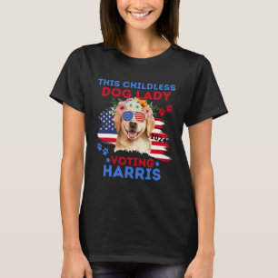 Camiseta Perro Lady Vote Kamala Harris 2024 Golden Retrieve