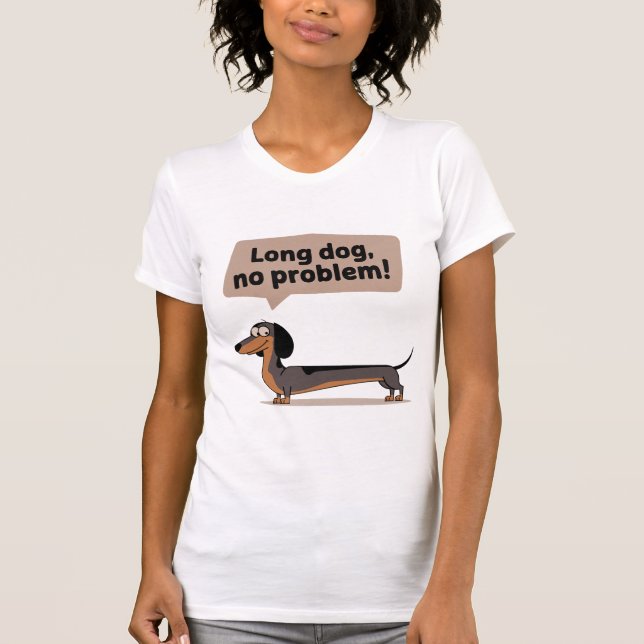Camiseta Perro largo, sin problemas (Anverso)