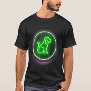 Camiseta Perro láser brillante del círculo mágico