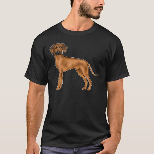 Camiseta Perro león africano marrón Ridgeback de Rodesia (Anverso)