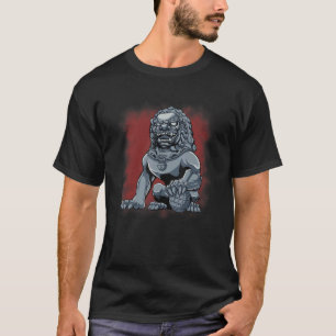 Camiseta Perro León Chino Guardián Guerrero Mitología del E