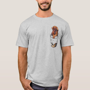 Camiseta Perro Leonberger de bolsillo