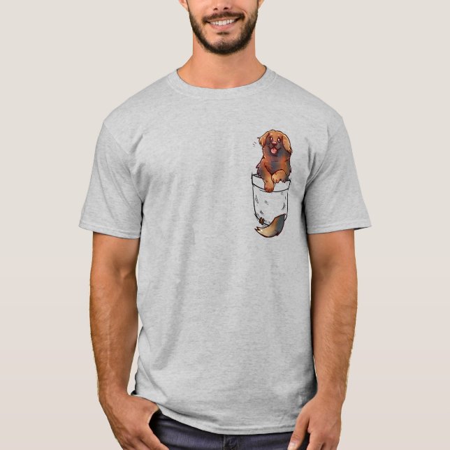 Camiseta Perro Leonberger de bolsillo (Anverso)