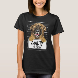 Camiseta Perro Leonberger Mugshot Culpable