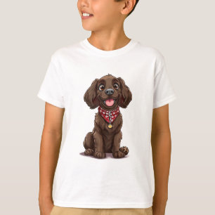 Camiseta Perro lindo al estilo de dibujos animados