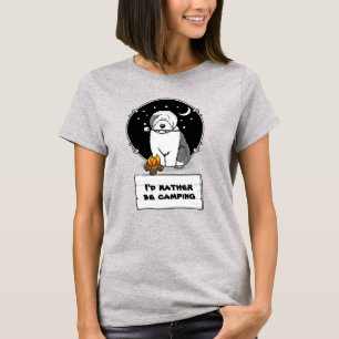 Camiseta Perro lindo Camper Camper Camper Vecino Inglés Gri