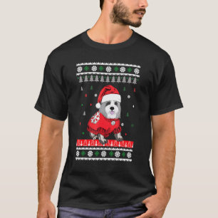 Camiseta Perro lindo con barba Navidades de Collie Santa Ha