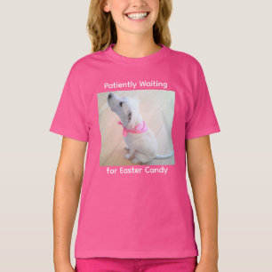 Camiseta Perro lindo con bufanda esperando el dulce de pasc
