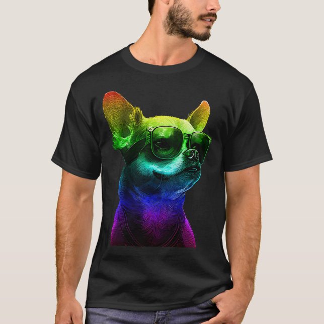 Camiseta Perro Lindo Con Gafas De Sol (Anverso)