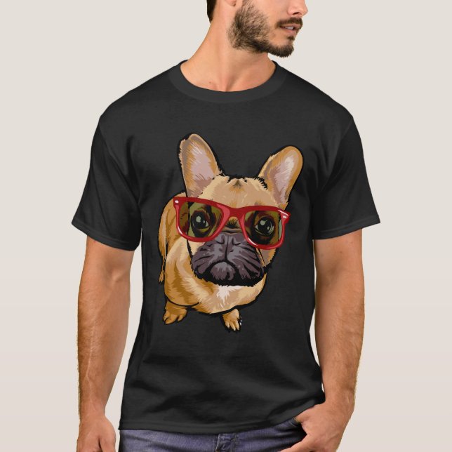 Camiseta Perro lindo con gafas de sol no (Anverso)