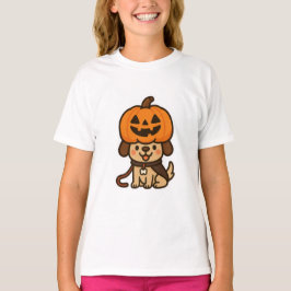 Camiseta Perro lindo con jack-o-lantern